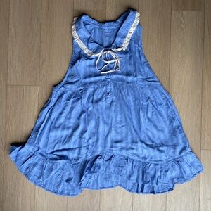 Urban Outfitters Blue Sleep Dress Nightgown Babydoll Ruffle Size S NWT